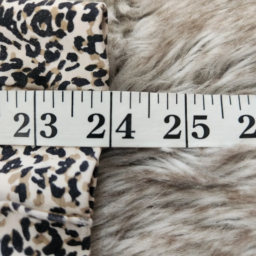 Old Navy Stevie High Rise‎ Front Seam Skinny Pants Leopard Print Women's Small